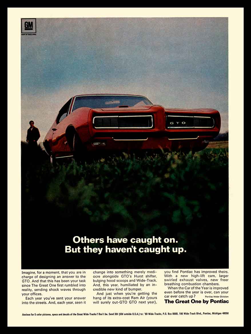 1968 PONTIAC GTO 2 12 x 16