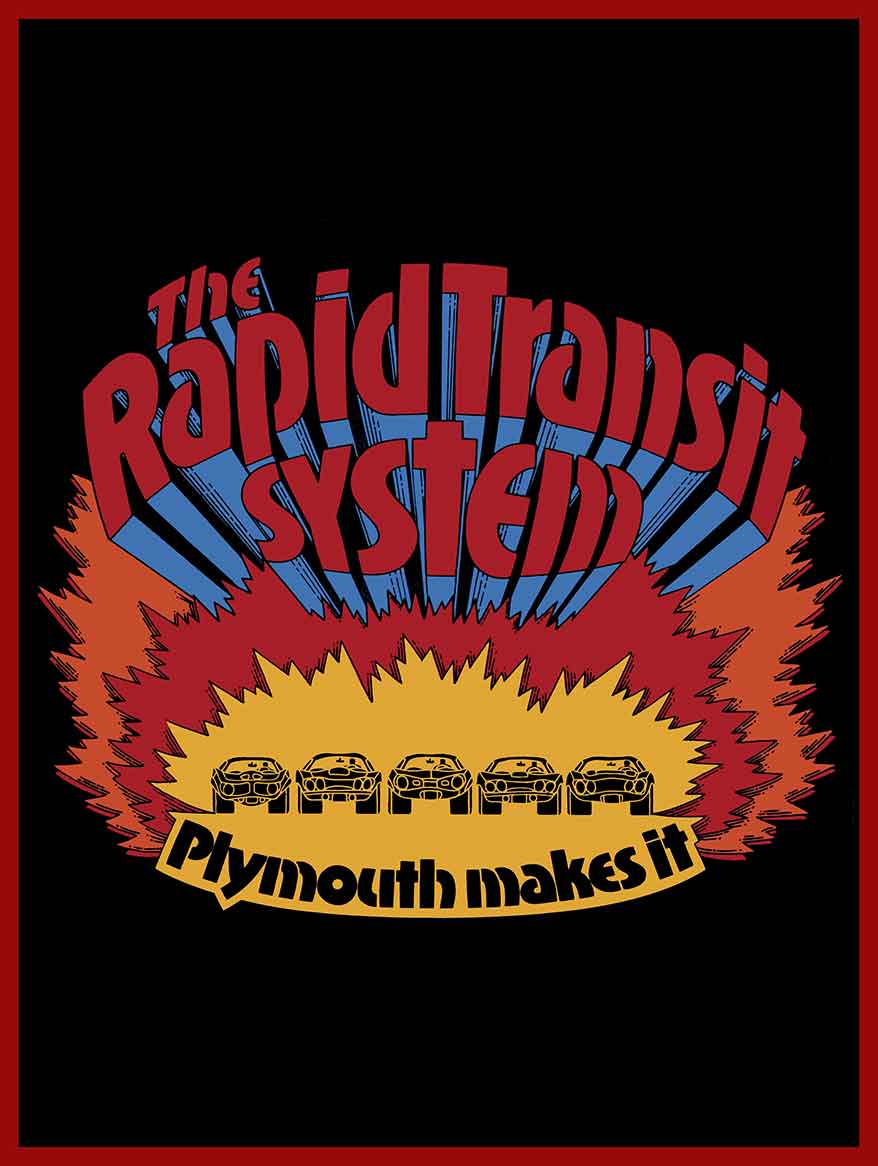 1970 PLYMOUTH RTS RED 12 x 16