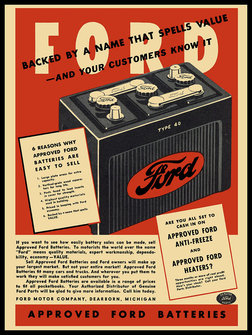 FORD BATTERIES 12 x 16