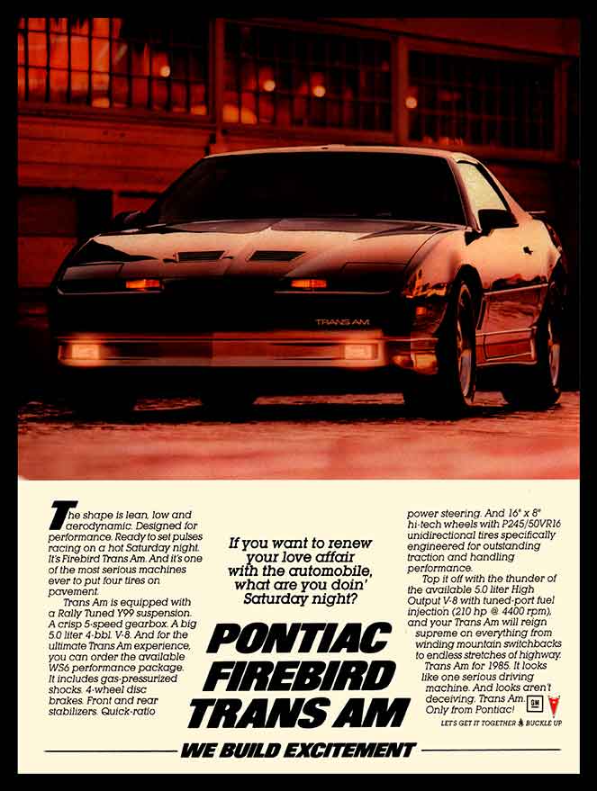 1984 PONTIAC FIREBIRD 5 12 x 16