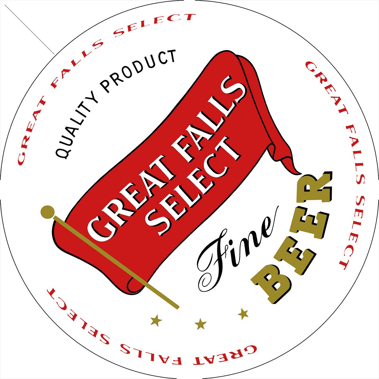 GREAT FALLS SELECT BEER 18 x 18
