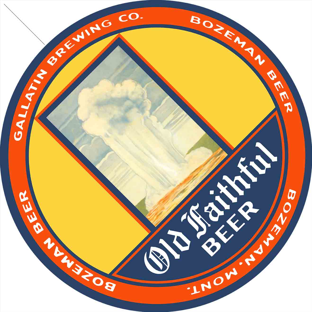 OLD FAITHFUL BEER 18 x 18