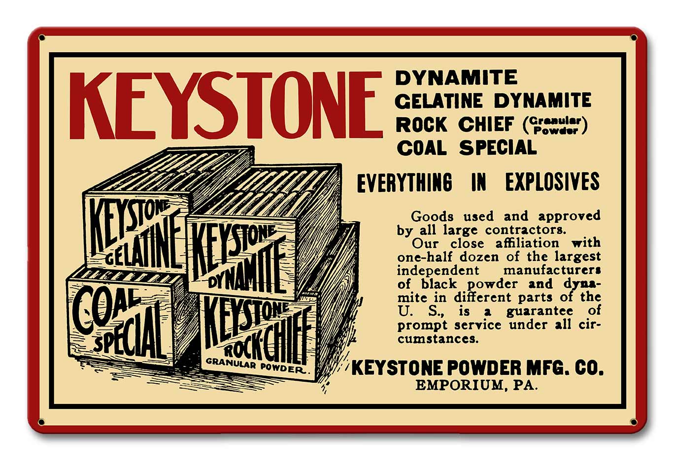 1910 KEYSTONE DYNAMITE 18 x 12