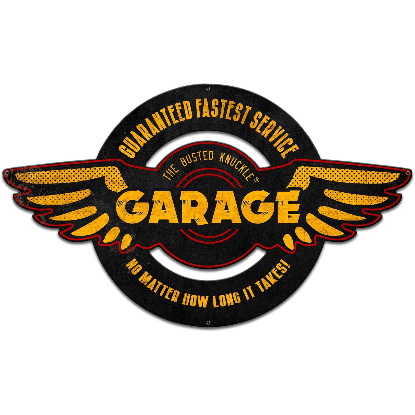 Fastest Service Wings Vintage Style Metal Sign 27 x 16