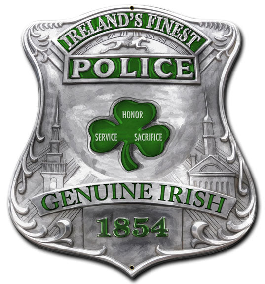 Ireland'S Finest Police Shield 14 x 16