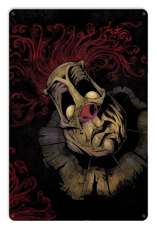 Rage On Dark Clown 18 X 12