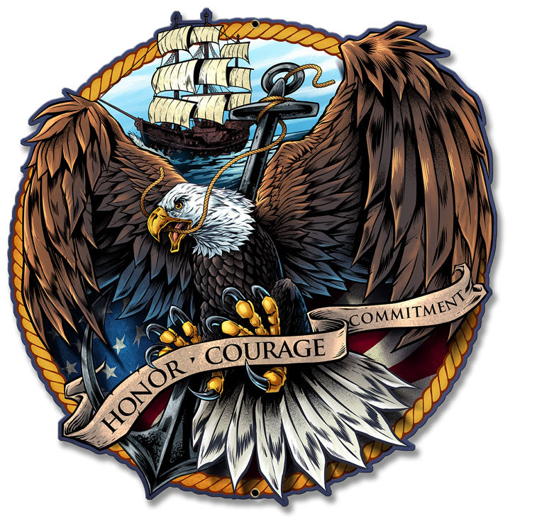 Navy Eagle 18 x 18
