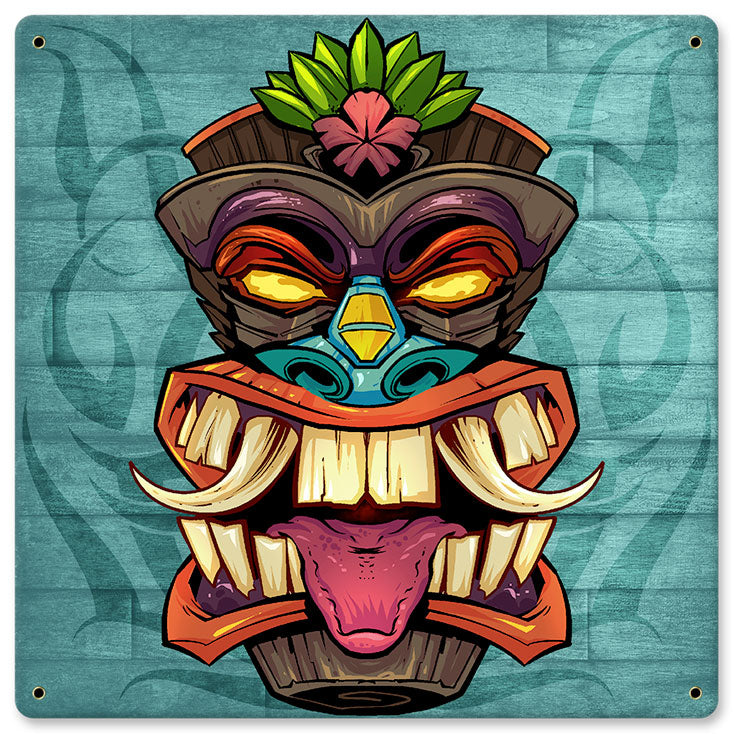 Tiki Head 7 12 x 12