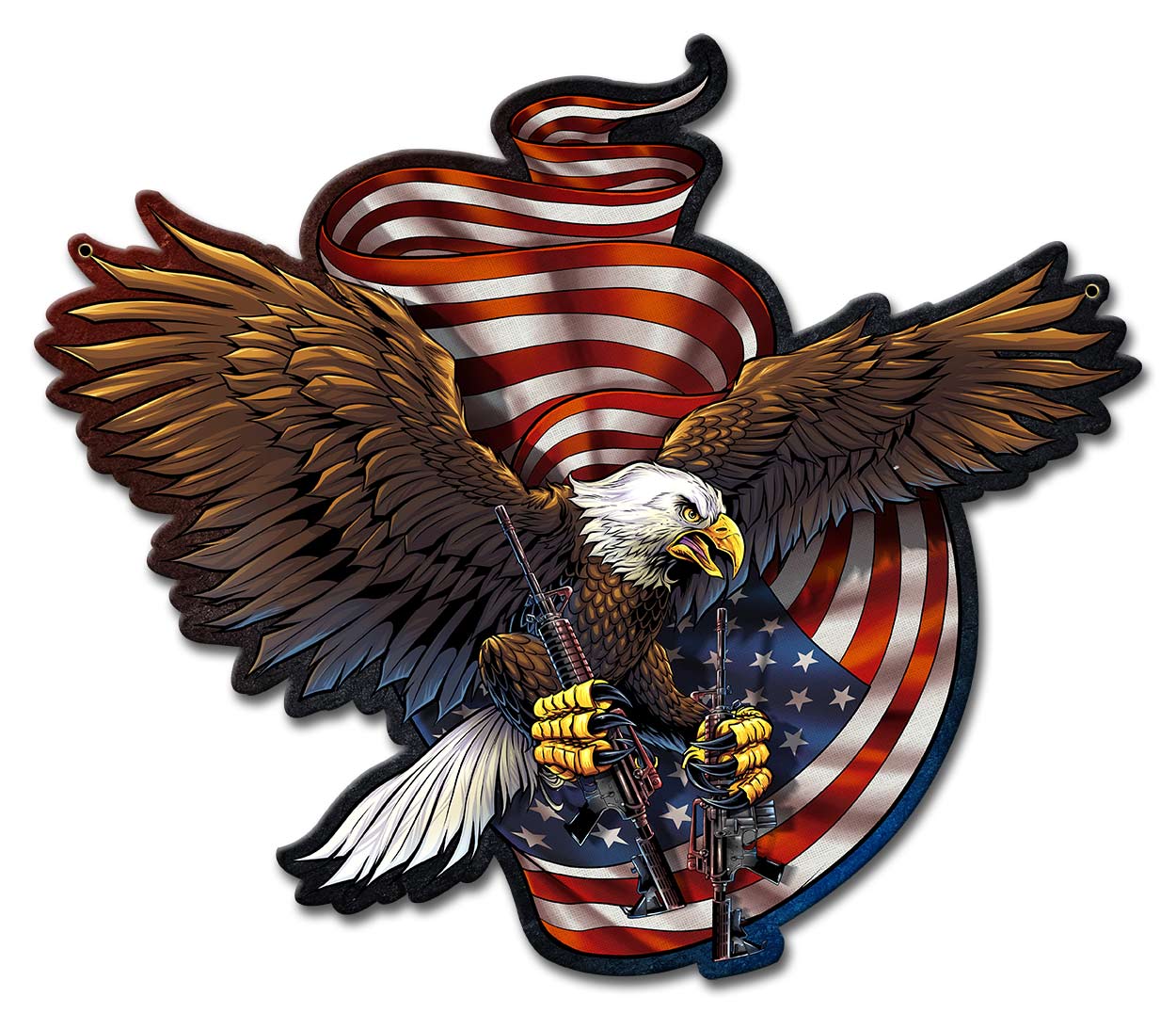 Eagle And Guns 15 x 14