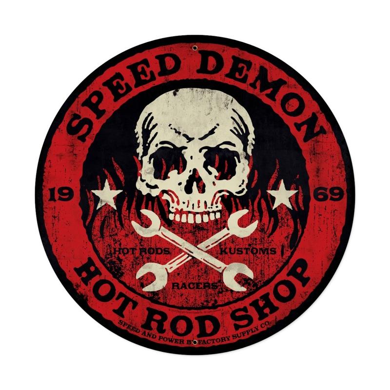 Speed Demon Red Skull 28 x 28