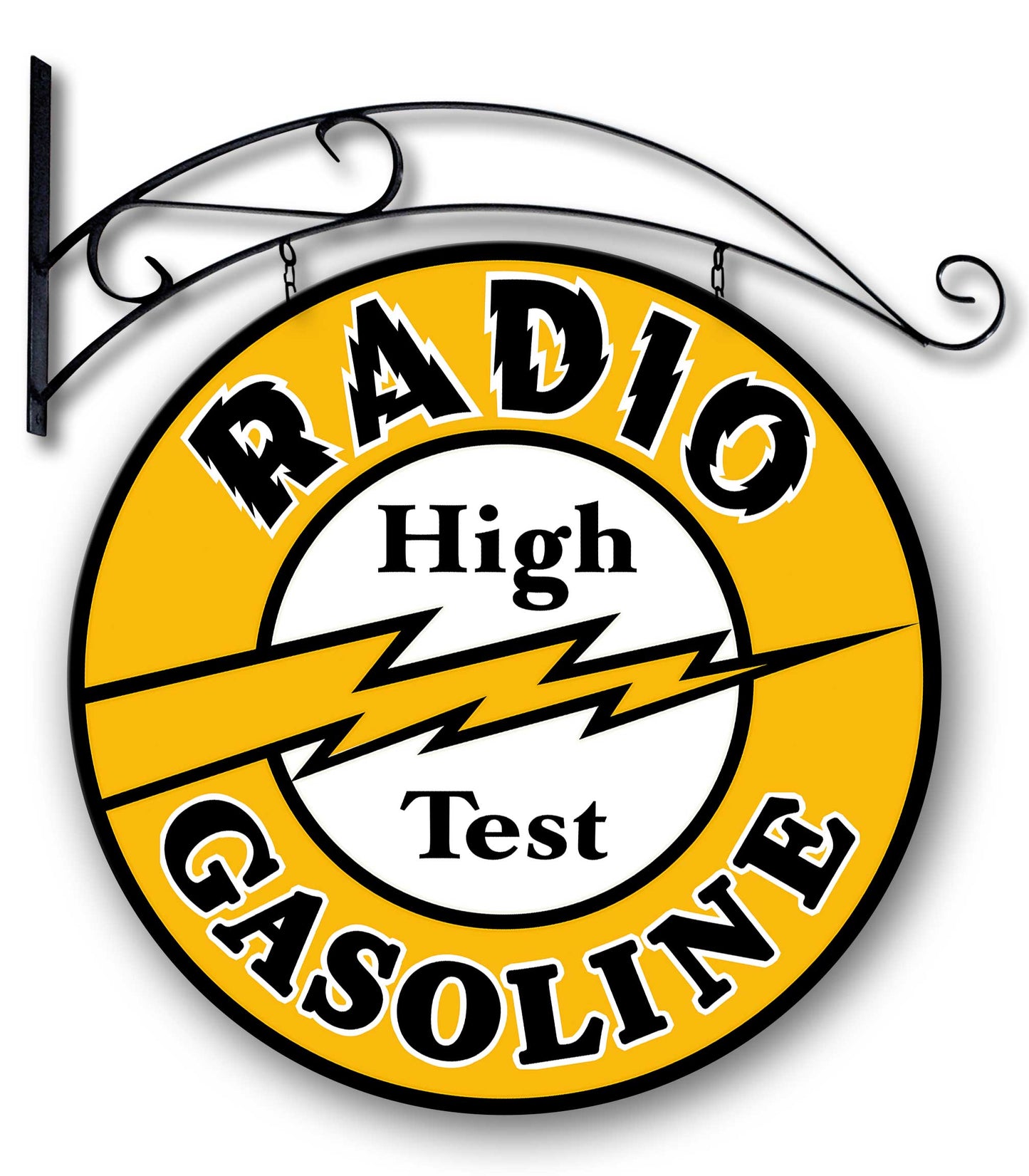 Radio Gasoline Dbl Sided W/Hanger 24 X 24
