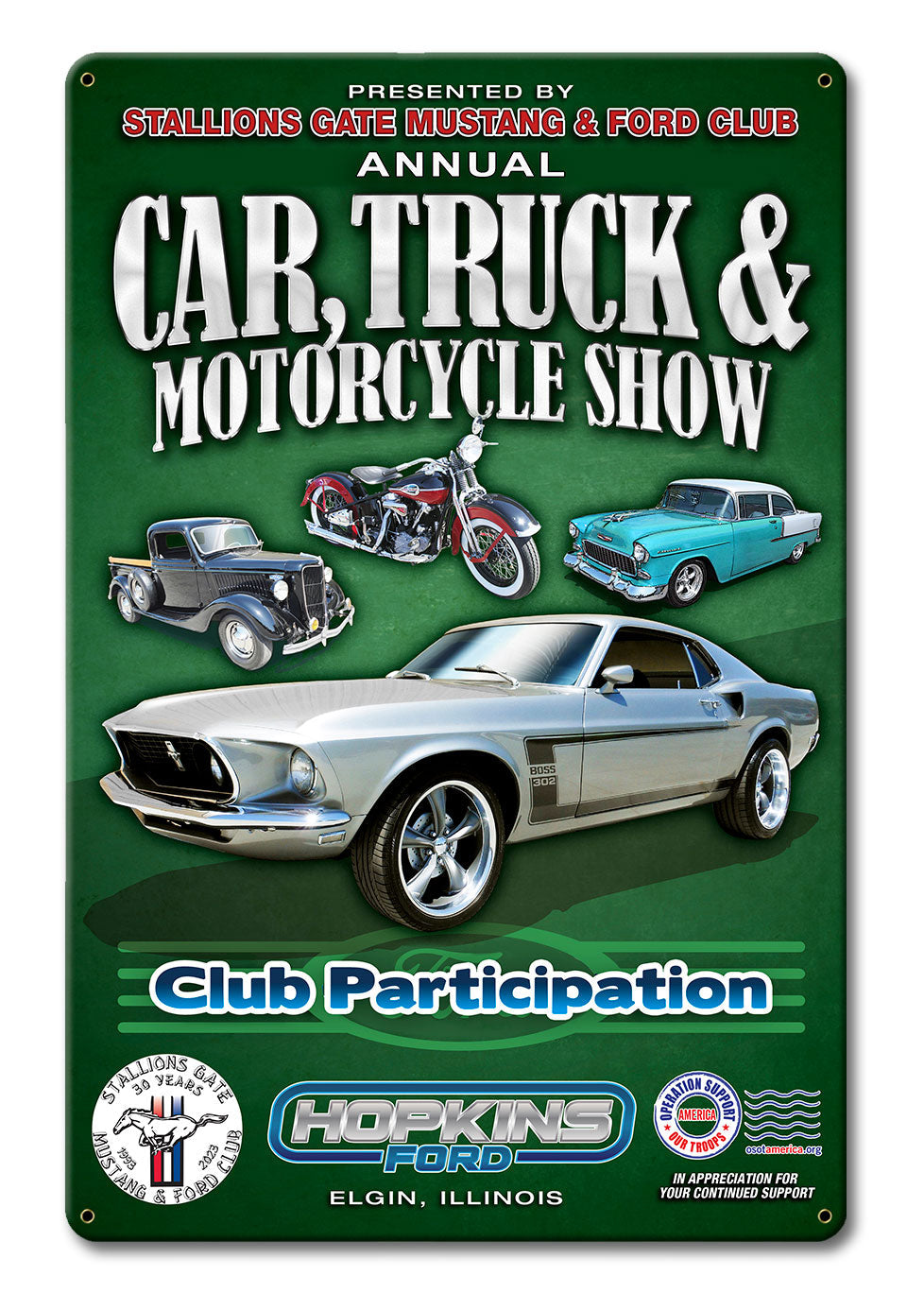 Stallions Mustang Participation 12 X 18