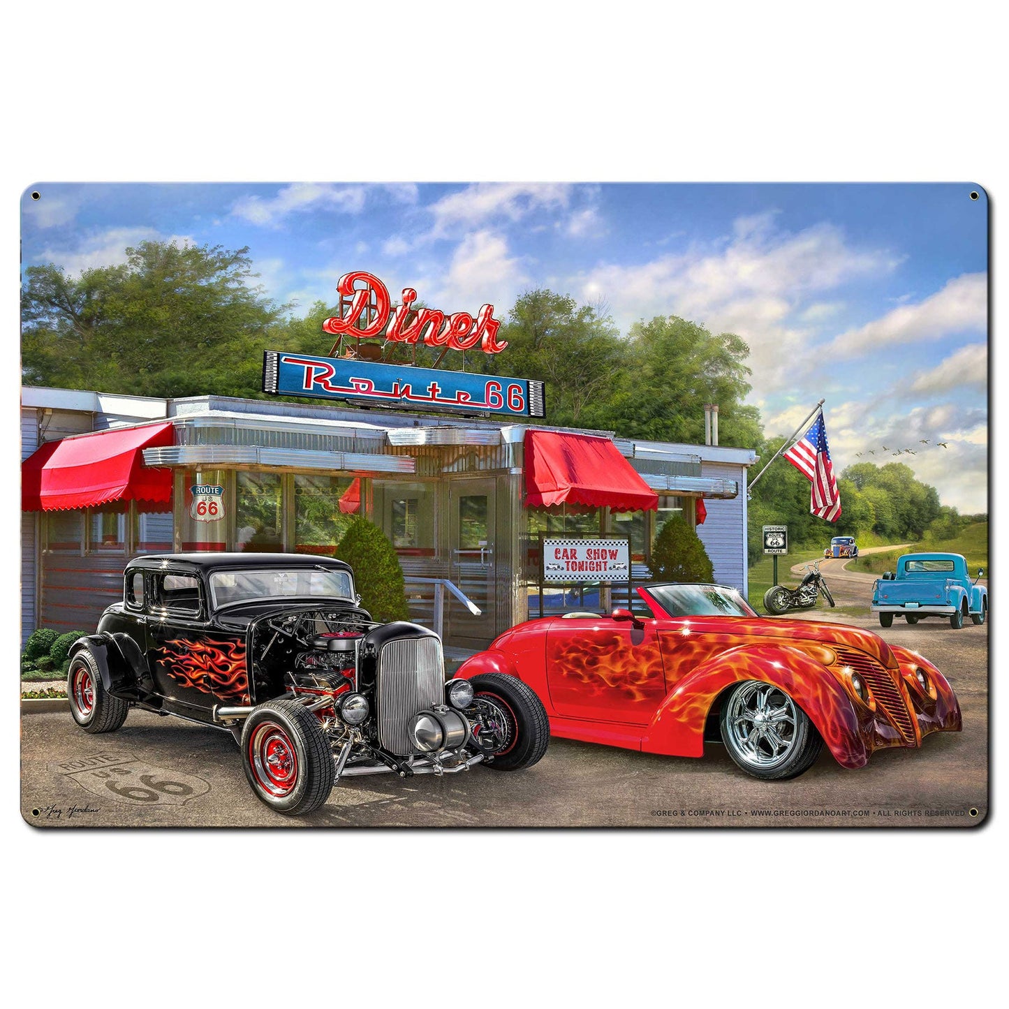 Nostalgic America Diner 36 x 24