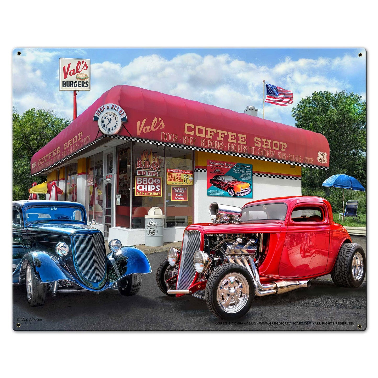 Val'S Nostalgic America 30 x 24
