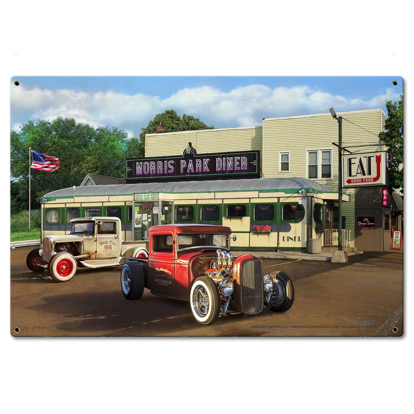 Diner And Rat Rods 24 x 16