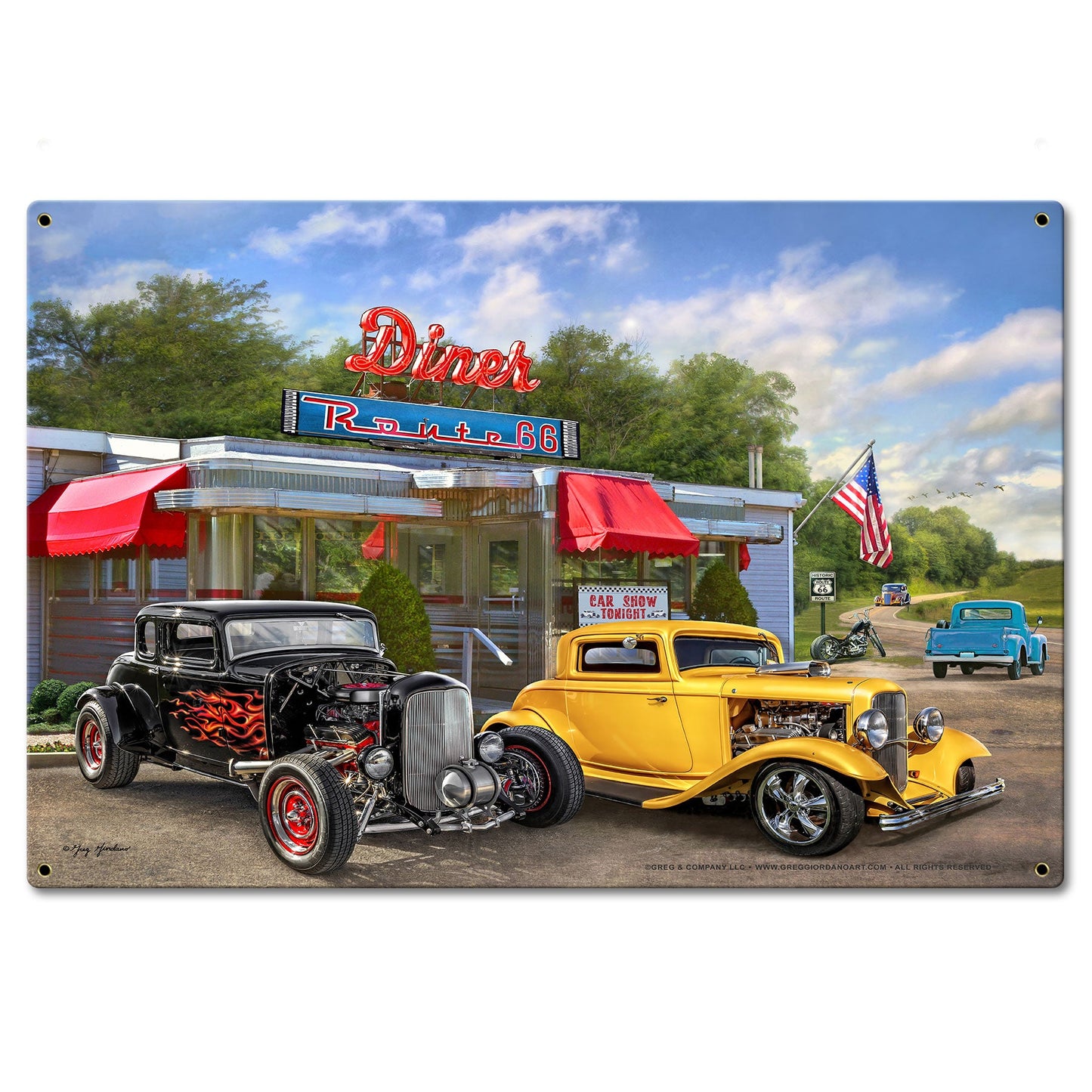 Nostalgic America Diner 2 24 x 16
