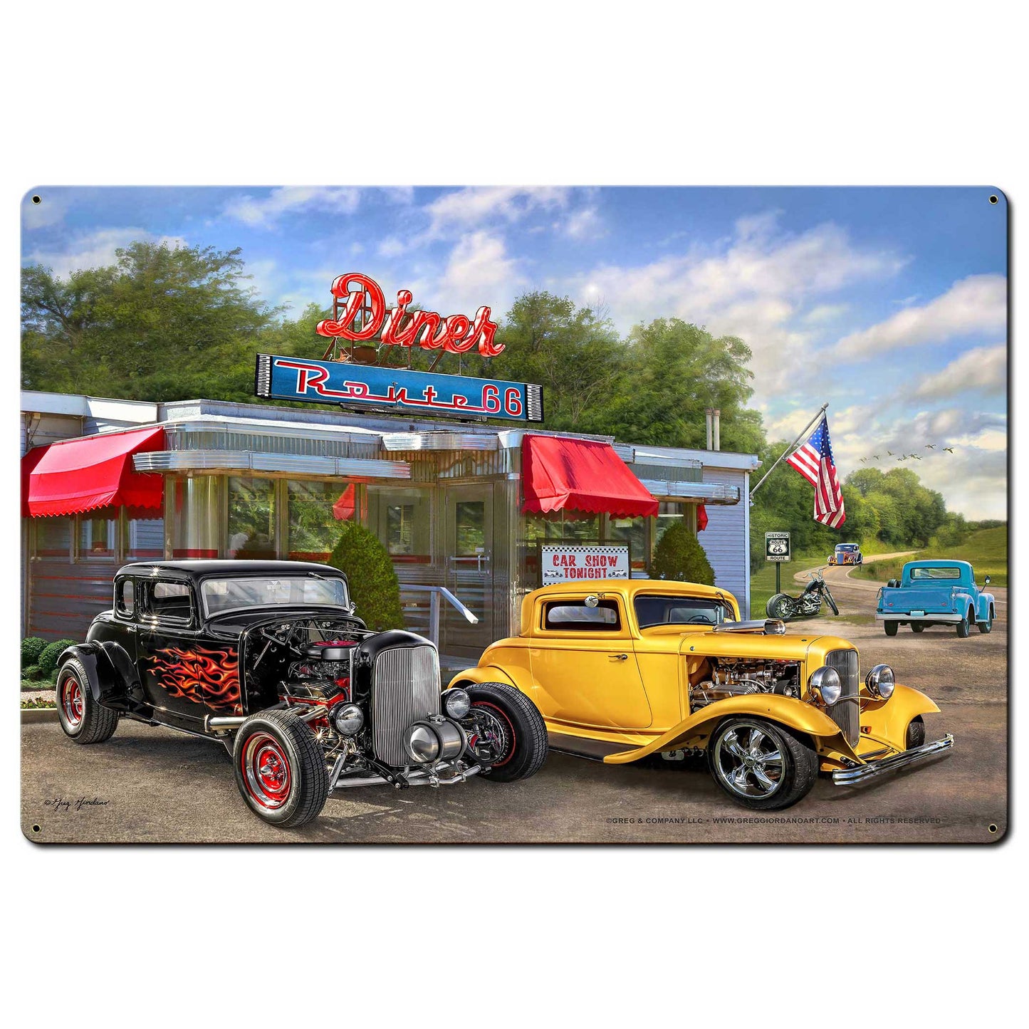 Nostalgic America Diner 2 36 x 24