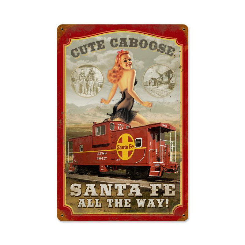 Sante Fe Caboose 18 x 12