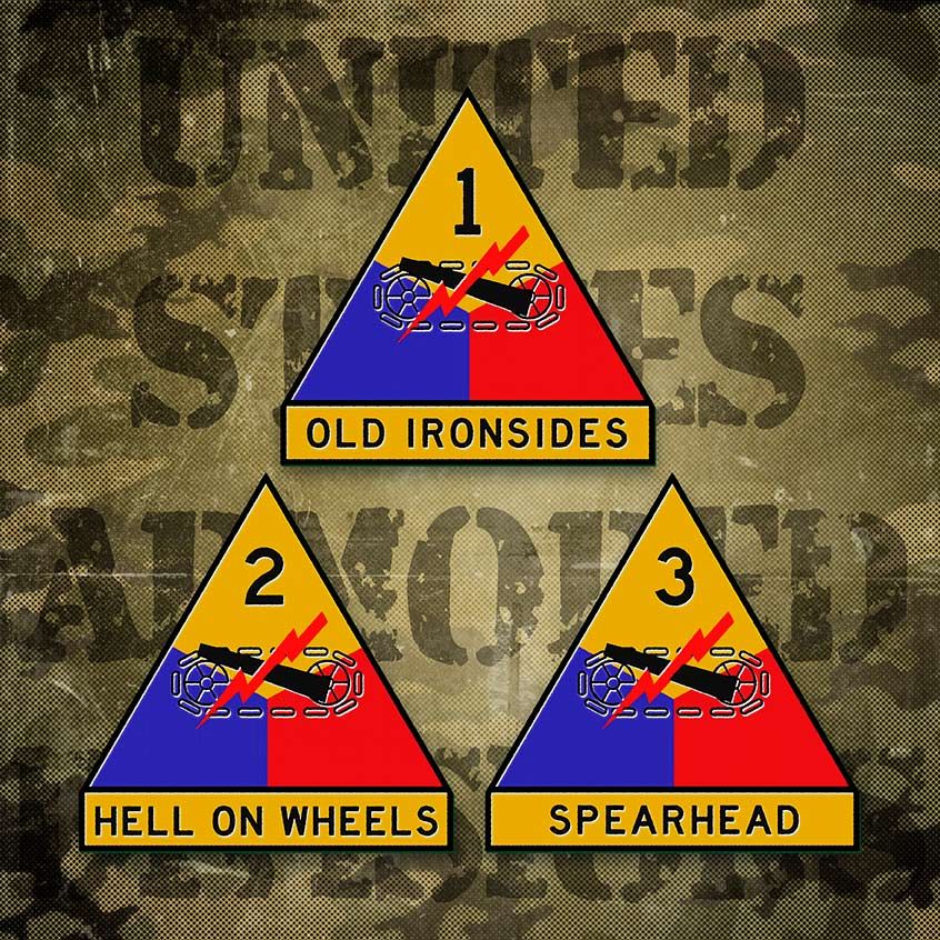 Us Armored Divisions 12 X 12