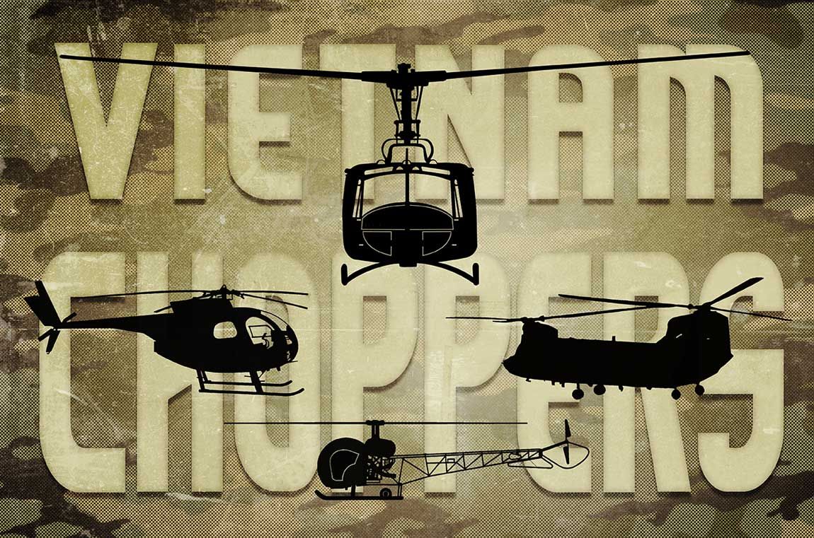 Vietnam Choppers 18 X 12