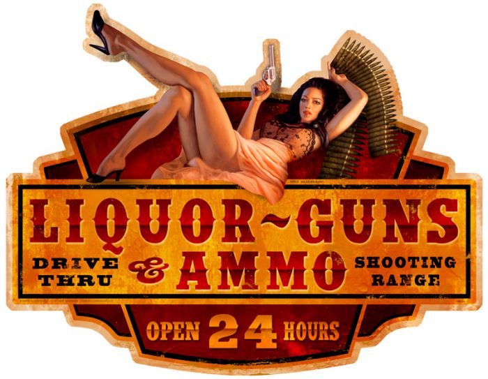 Liquor Guns Ammo 28 x 18
