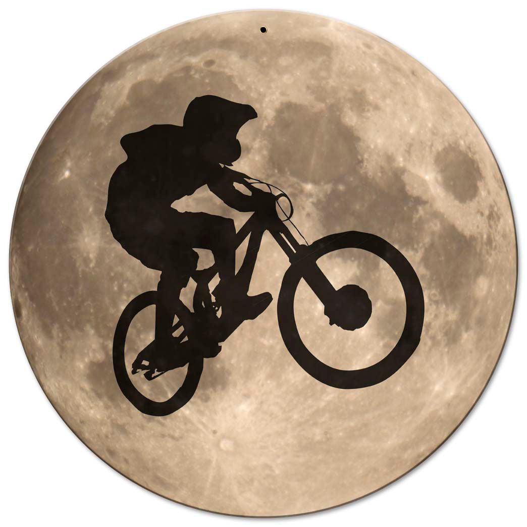 Ptsb117 Biker Over The Moon 14 X 14