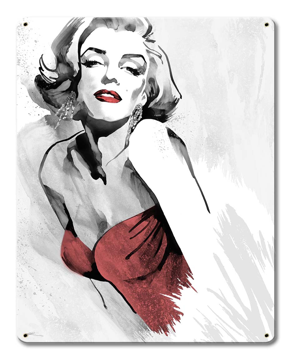 Marilyn'S Pose Red Dress 12 x 15