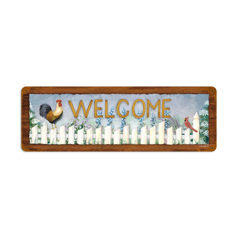 Welcome Rooster 24 x 8