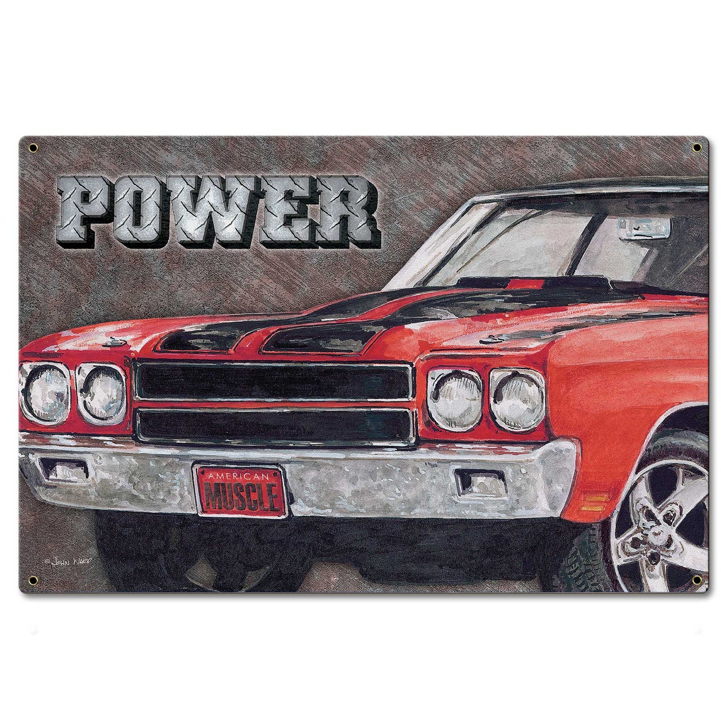Power Muscle Car 24in X 16in 24 x 16