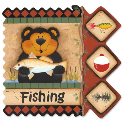 Fishing Bear 16 x 16