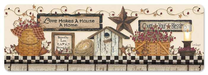Love Makes A House A Home 24 x 8