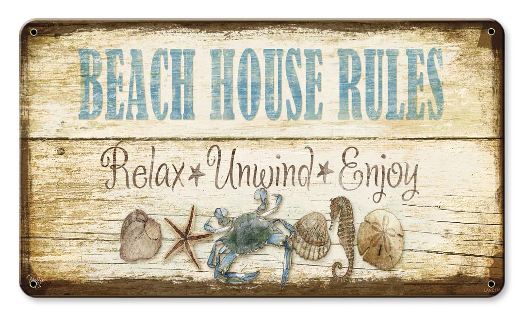 Beach House Rules 14 x 8