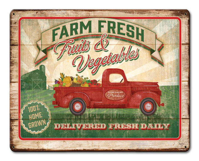 Farm Fresh Fruits And Vegetables 15 x 12