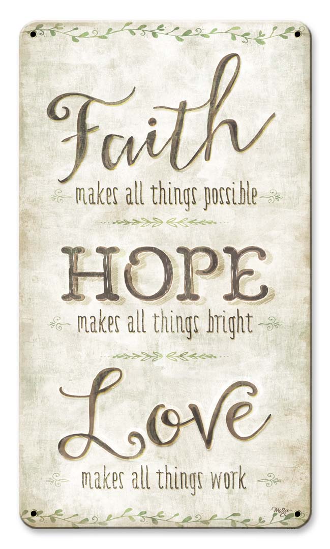 Faith Hope Love 8 x 14