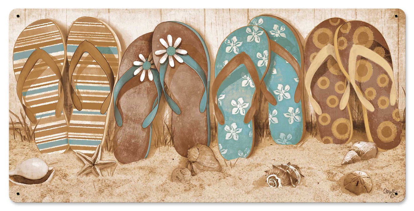 Flip Flops In Sand 24 x 12