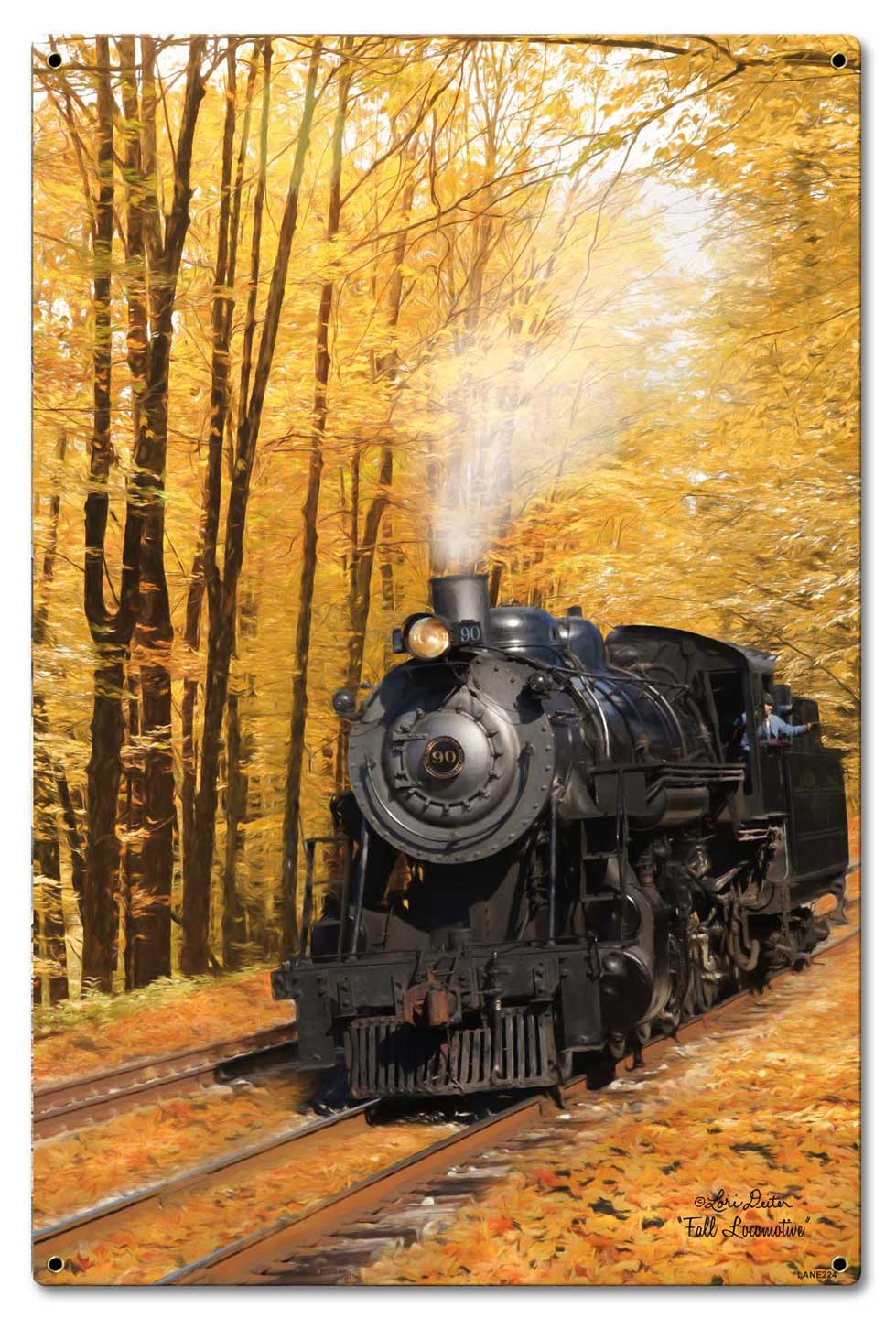 Fall Train 16 x 24