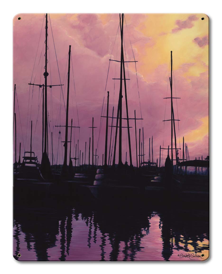 Sailboats Sunset 12 x 15