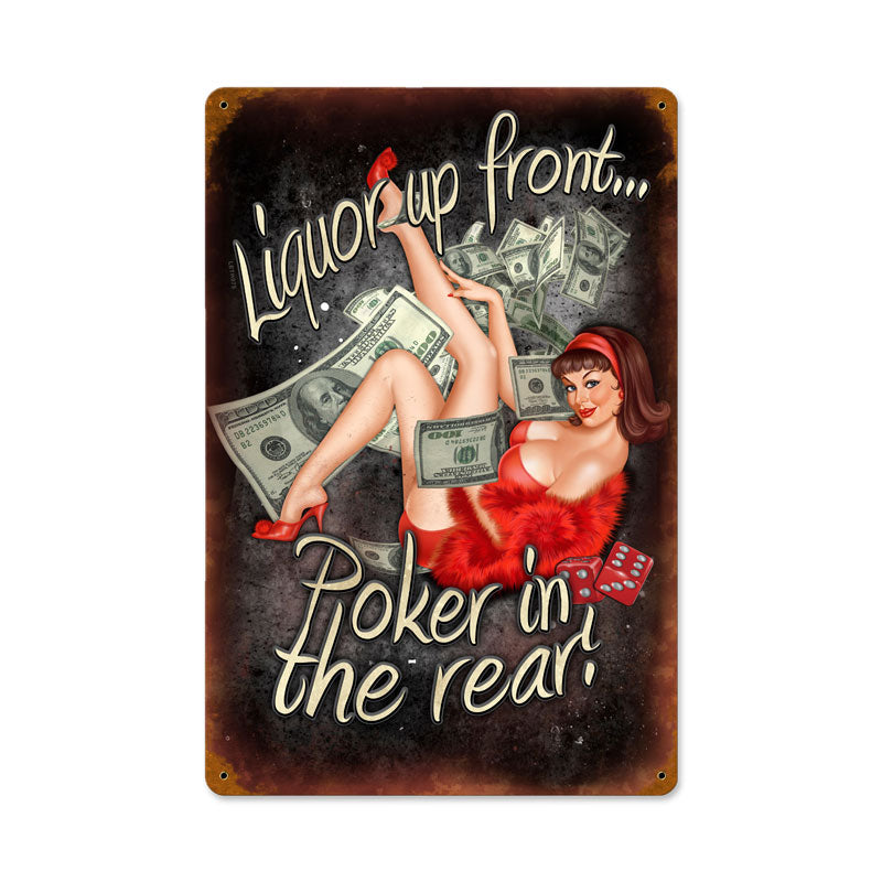 Poker In The Rear 12 x 18