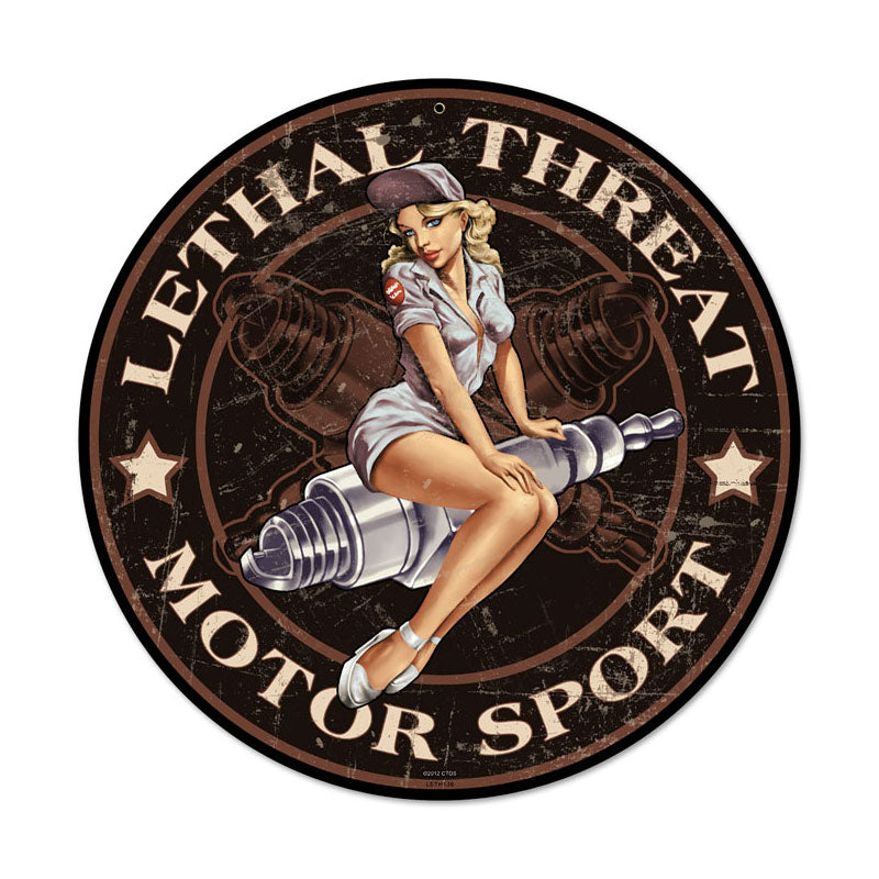Spark Plug Pinup 14 x 14