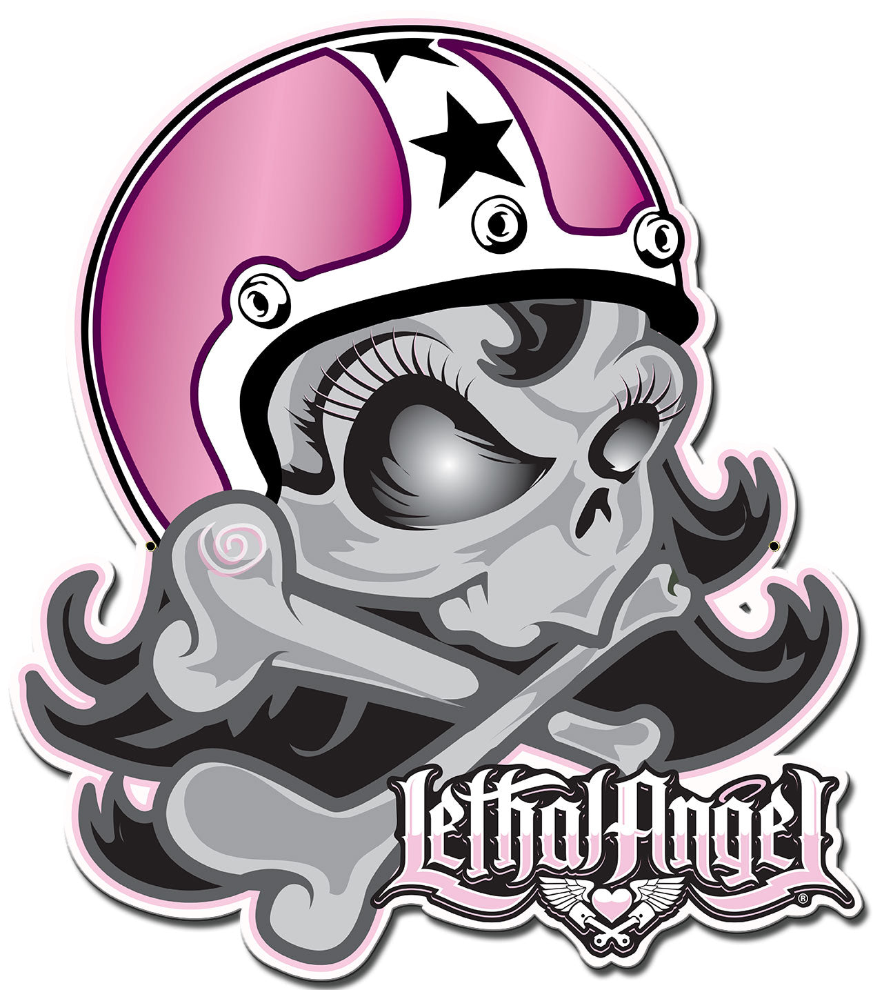 SKULL PINK HELMET 20 X 17