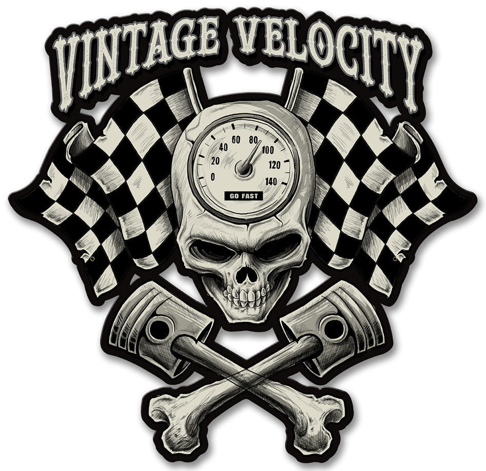 VELOCITY SKULL FLAGS 20 X 19