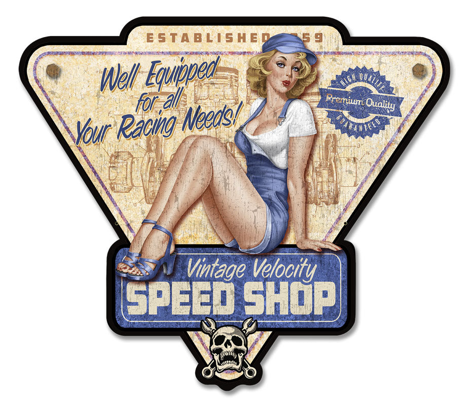 SPEED SHOP PIN UP 23 X 20