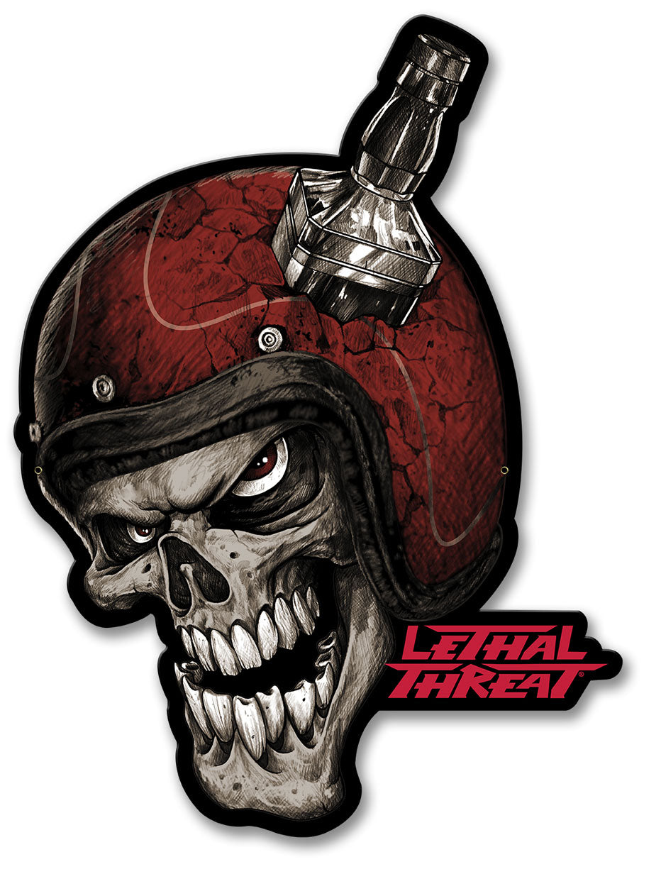 LETHAL THREAT SKULL HELMET 16 X 20