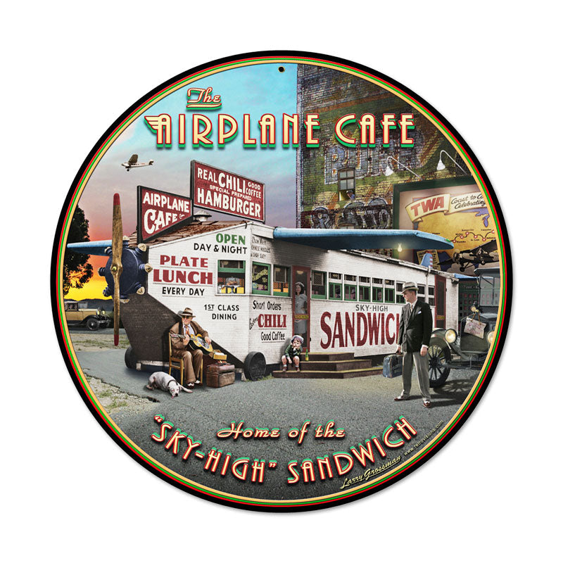 Airplane Cafe 14 x 14