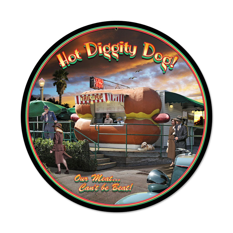 Hot Diggity Dog 14 x 14