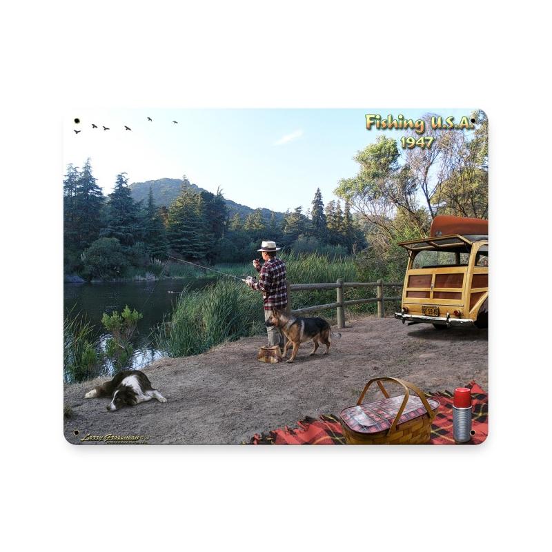 Fishing Usa 1947 15 x 12
