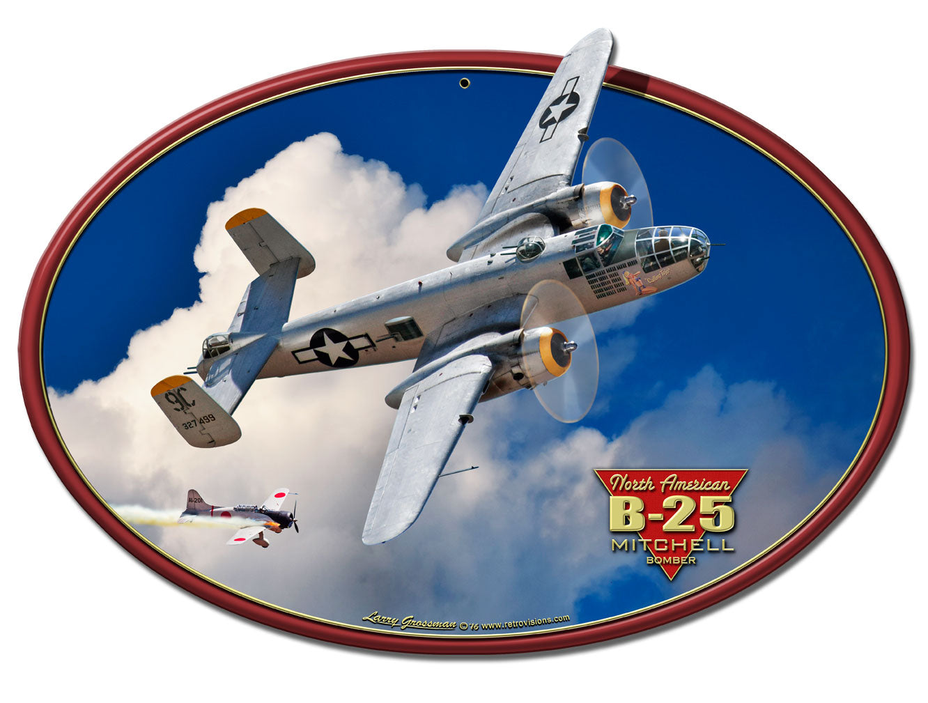 B-25 Mitchell Bomber 18 x 13