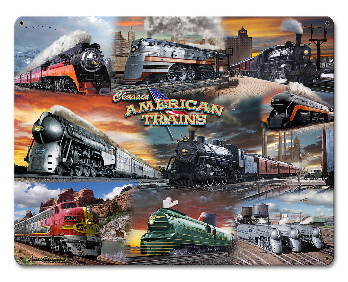 Collage Trains 15 x 12