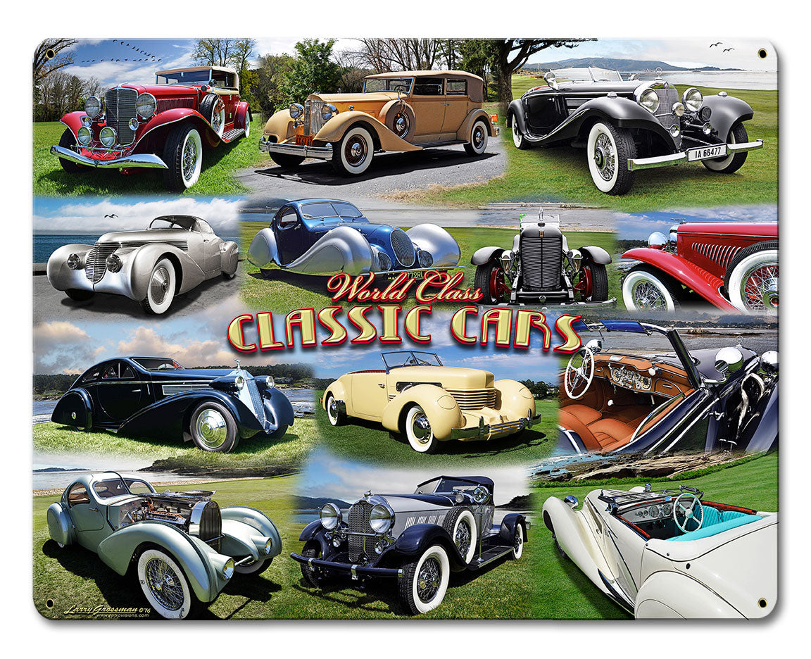 Classic Car Collage 15 x 12