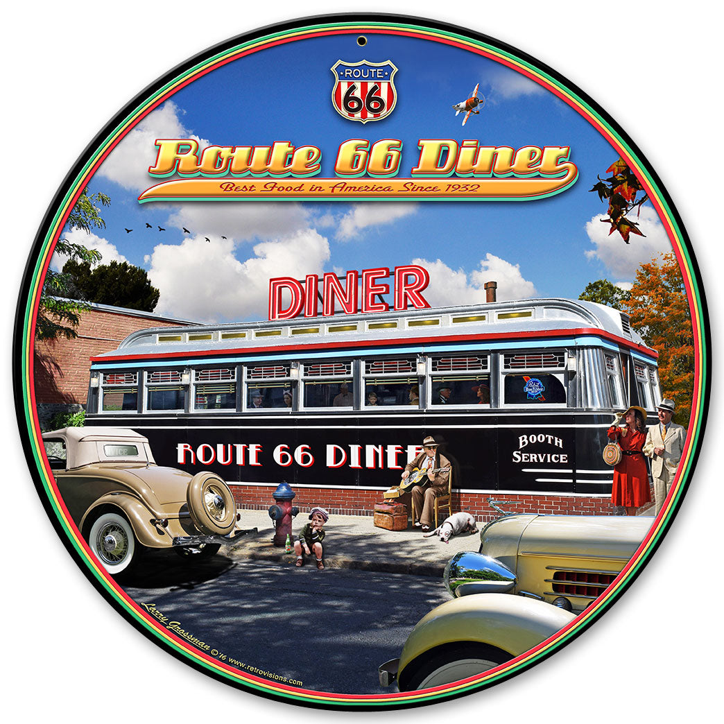 1936 Route 66 Diner 14 x 14